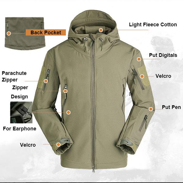 Classic Shark Skin Men's Tactical Jacket