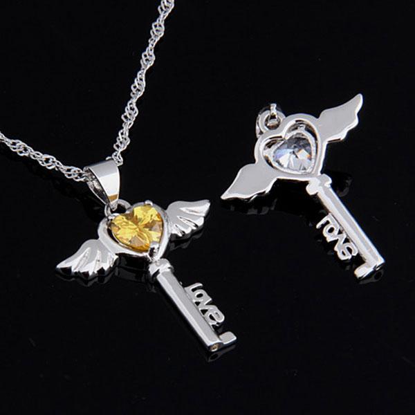 Meaningful Lock and Key Necklace and Bracelet For Couples