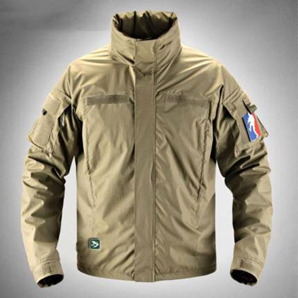 Army Style Men's Outdoors Waterproof Jacket With Inner Velvet