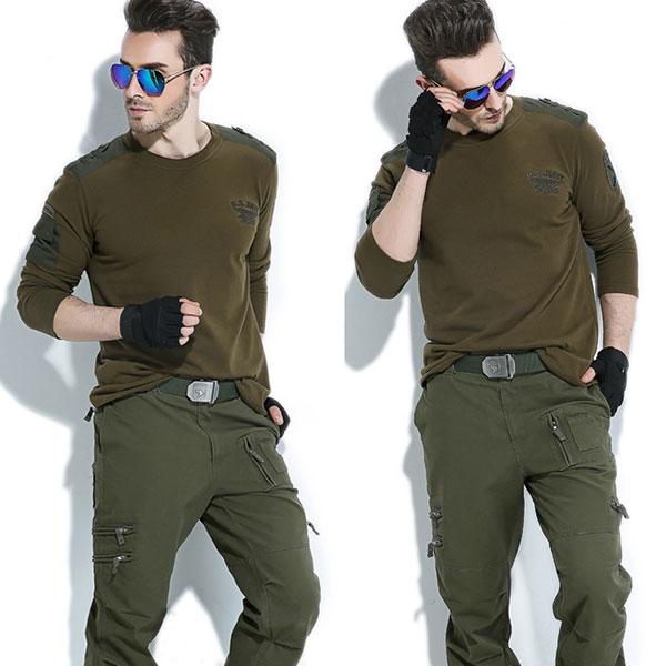 Army Style 100% Cotton Made Shirt For Autumn and Winter Wear