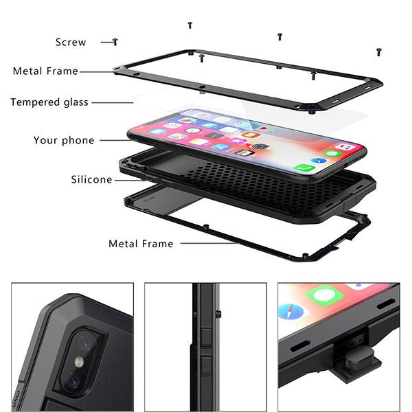 360° Protection Three Layers Phone Case For iPhoneXSMax