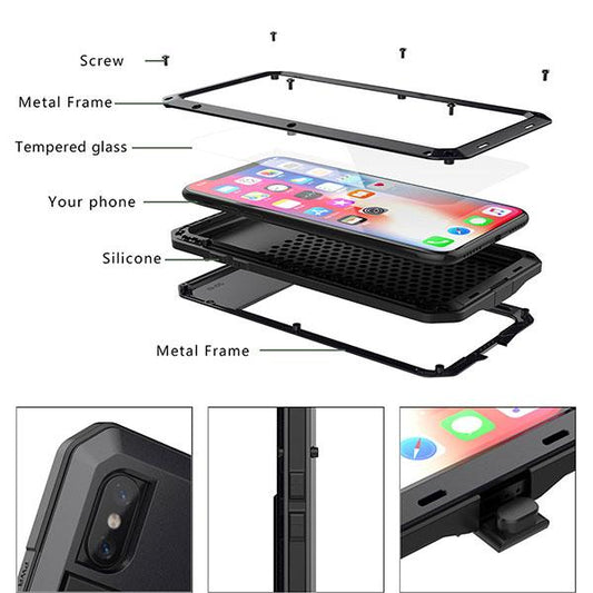 360° Protection Three Layers Phone Case For iPhoneXSMax