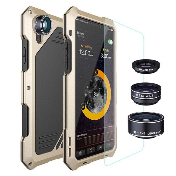 360° Protection Four Layer Phone Case For iPhone X With Eternal Camera