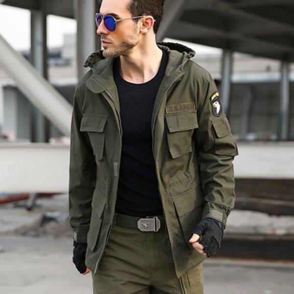 Army Style 100% Cotton Made Jacket For Autumn and Winter