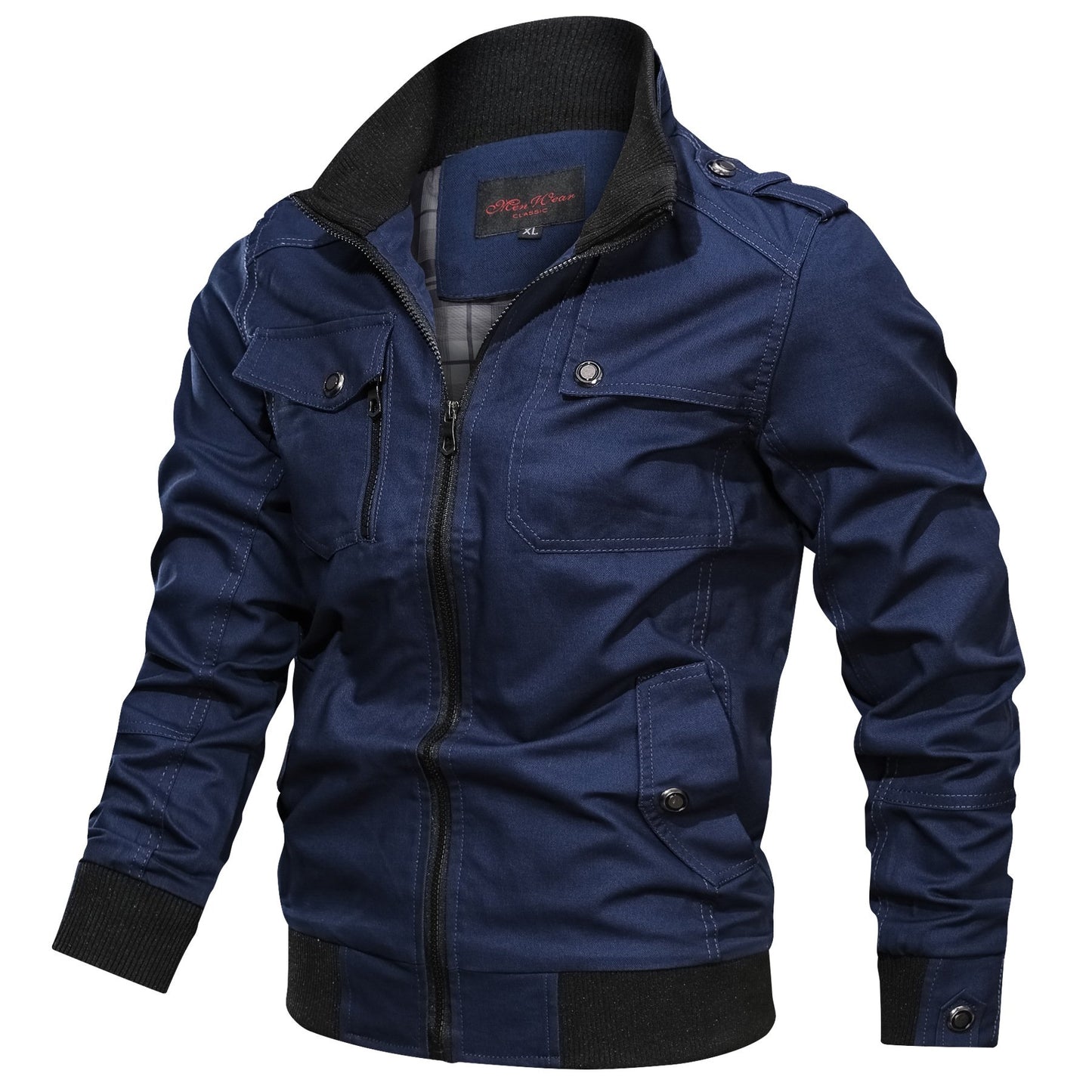 Men's Stand Collar Multi-Color Men's Jacket