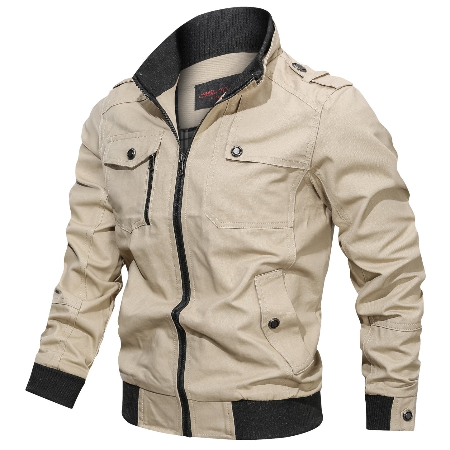 Men's Stand Collar Multi-Color Men's Jacket