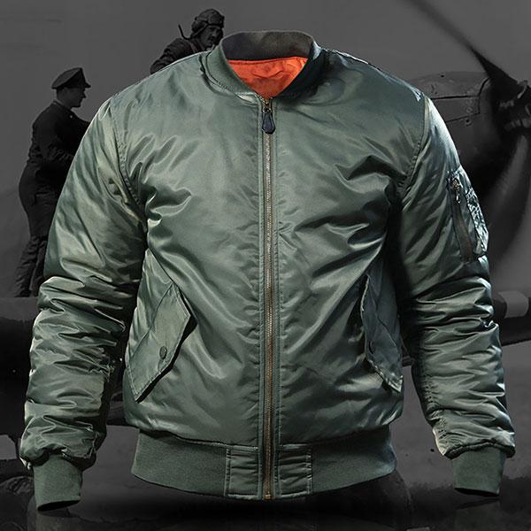 Army Style Daily Wear Men's Bomber Jacket Waterproof