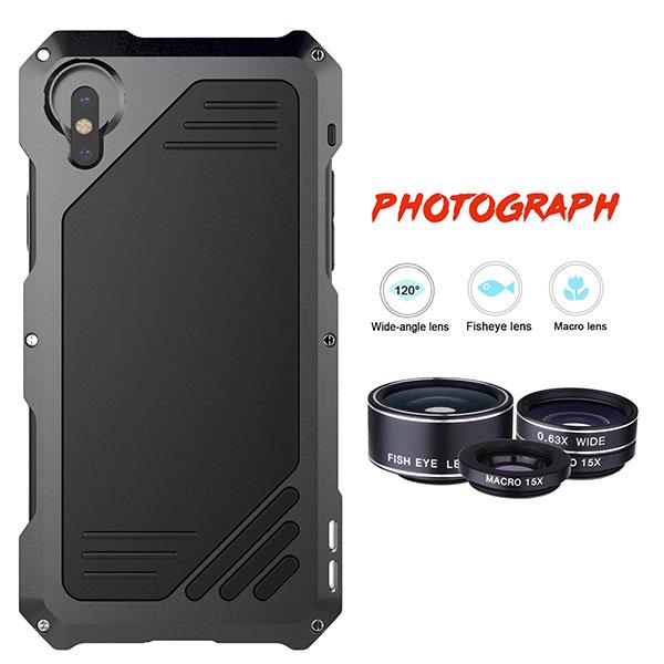 360° Protection Four Layer Phone Case For iPhone X With Eternal Camera