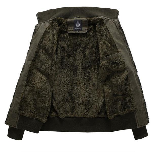 Army Style Daily Wear Men's Jacket With Velvet Inside Winter Wear