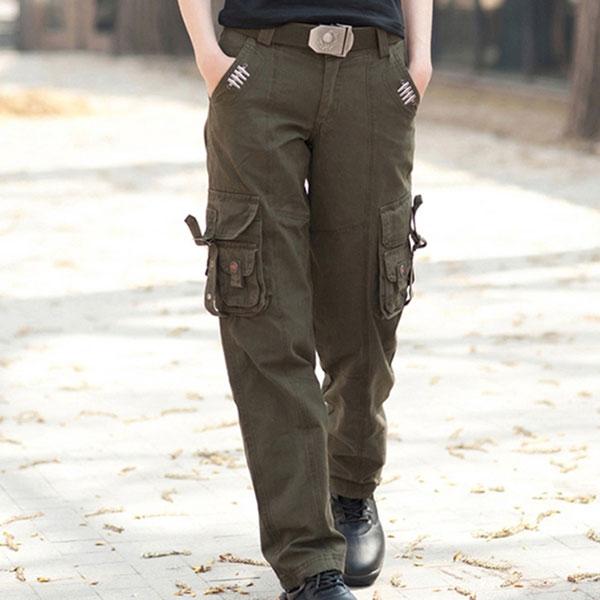 Women Casual Wear Army Element 100% Cotton Multi-Pocket Pant