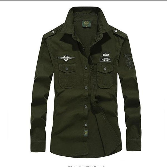 Army Style Causal Wear Men's Shirt