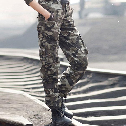 Women Casual Wear Army Element 100% Cotton Multi-Pocket Pant