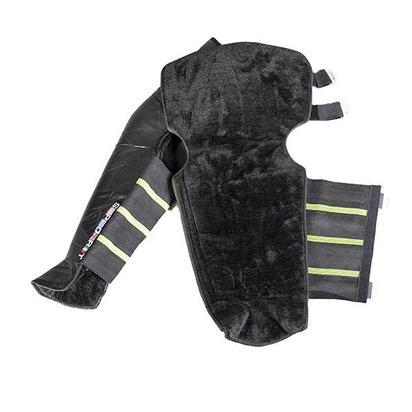 Sheepskin Velvet Inside Adjustable Men's Long Knee Pads For Winter Ride