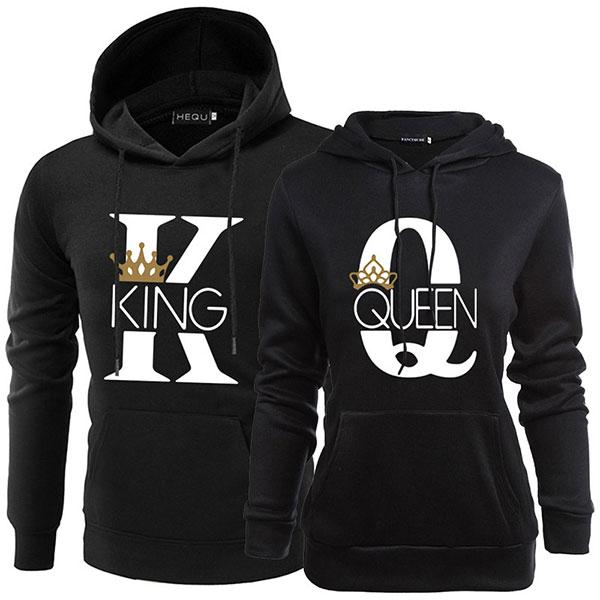 Fashion King Queen Couple Hoodies