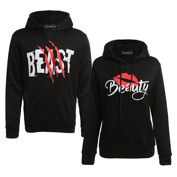 Beast Beauty Couple Hoodies