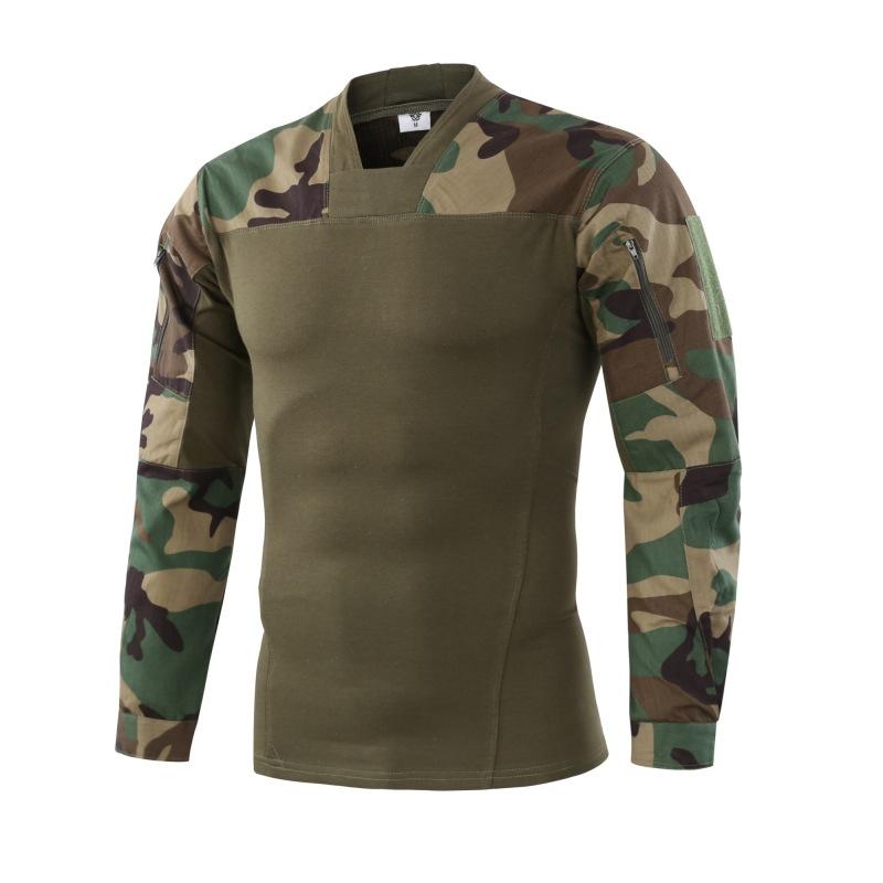 Army Style Men's V-Necklace Long Sleeve Shirt