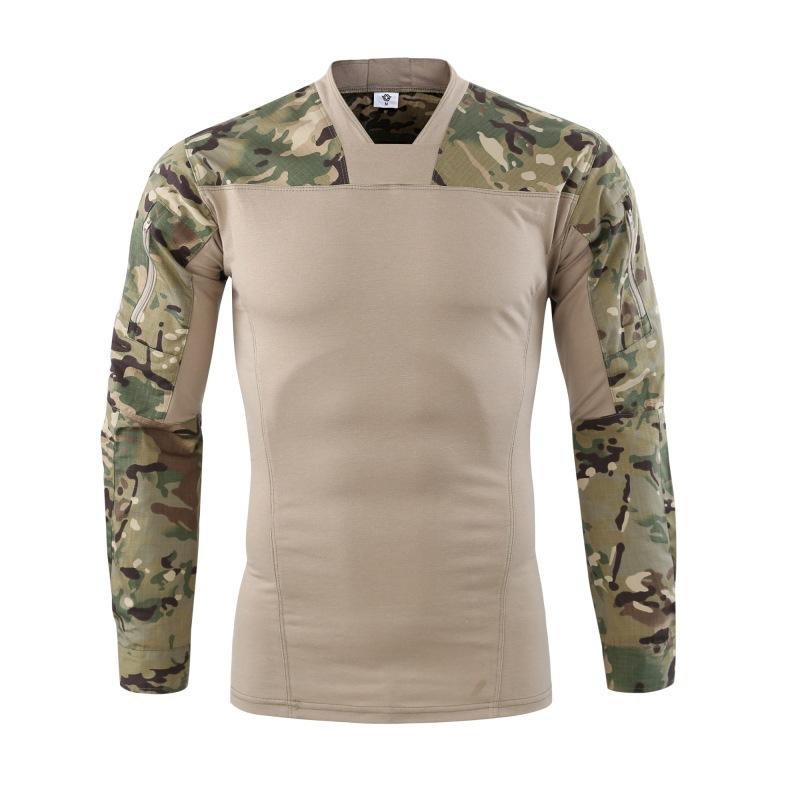 Army Style Men's V-Necklace Long Sleeve Shirt