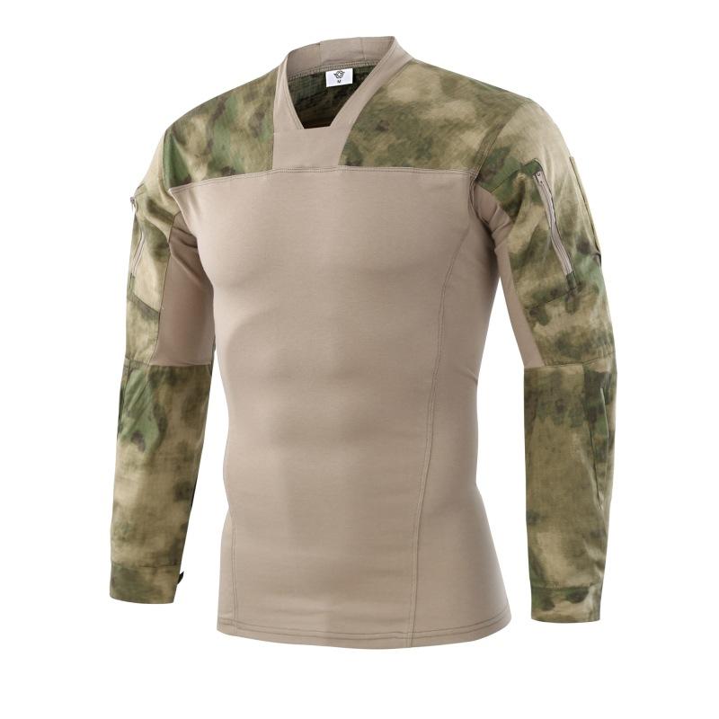 Army Style Men's V-Necklace Long Sleeve Shirt