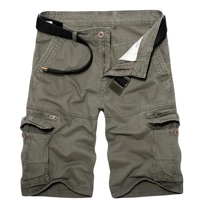 Men Military Cargo Shorts Summer Cotton Shorts Loose Multi-Pocket