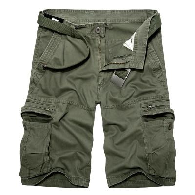 Men Military Cargo Shorts Summer Cotton Shorts Loose Multi-Pocket