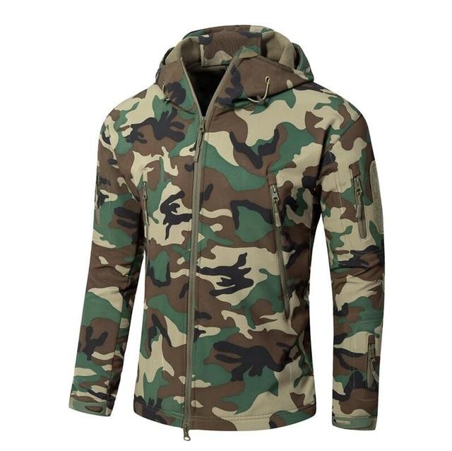 Men's Army Camouflage Jacket and Coat Military Tactical Jacket Winter Waterproof Soft Shell Jackets