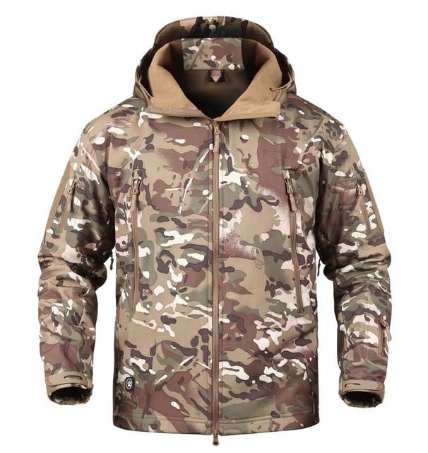 Men's Army Camouflage Jacket and Coat Military Tactical Jacket Winter Waterproof Soft Shell Jackets