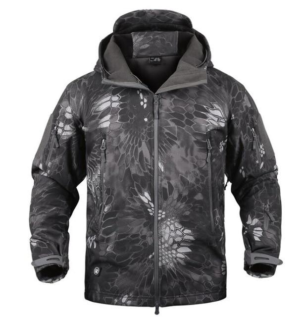 Men's Army Camouflage Jacket and Coat Military Tactical Jacket Winter Waterproof Soft Shell Jackets